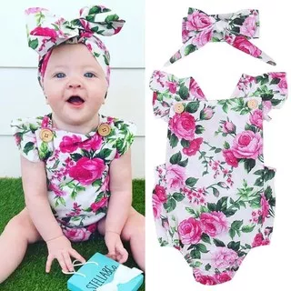 Baju Kodok Bayi Verry Vera 0-6Bulan YW279 0-12 Bulan Set Jumper Bayi Dan Anak Perempuan Dengan Ban