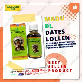 Madu Dates Lollen Serbuk Pucuk Bunga Kurma Plus Zuriat Promil