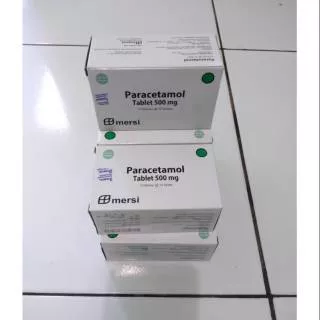Paracetamol tablet mersi per box