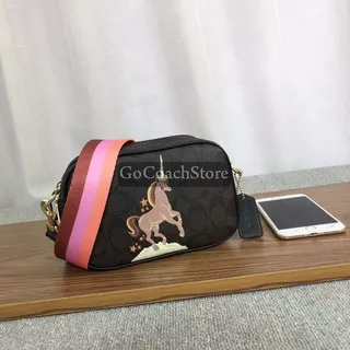 Tas Coach Slingbag Camera Crossbody In Signature Dark Brown Unicorn Original Tas Selempang Bahu Slingbag Sling Bag Shoulderbag Shoulder Bag Coach Wanita Original