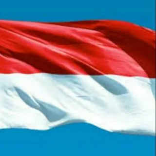 Bendera Indonesia Merah Putih ukuran 90 x 135 bahan satin peles (kain mengkilap)