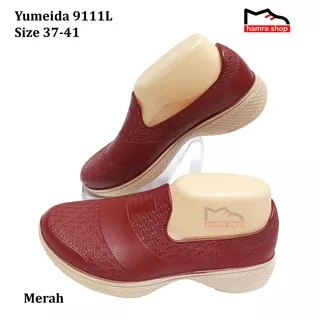 Yumeida 9111 L Sepatu Wanita Flat Shoes Bahan Karet