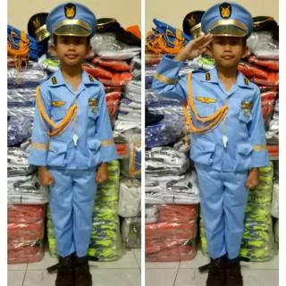 Baju/stelan/kostum karnaval TNI AU/wara anak TK dan SD