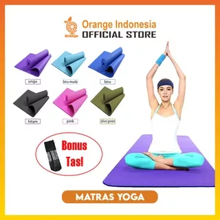 Matras yoga anti slip free Tas matras yoga murah matras kesehatan yoga ukuran 171cm x 63 cm WHFURNITURE