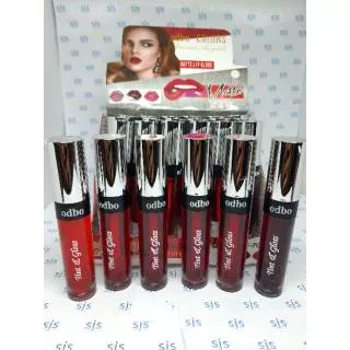 (Min 1box isi 24)  LIP TINT & GLOS ODBO LIP GLOSS MATTA MATTE LIP TINT