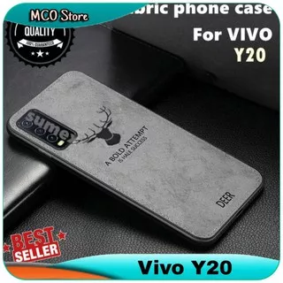 Vivo Y20 Y 20 Cloth Deer Case Soft Case Fabric Casing Silikon Cover