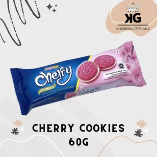 BISKITOP - CHERRY COOKIES 60g Biskuit Anak Dewasa Enak Rasa Buah Cherry Biscuit Biskitop Murah