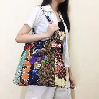 ARUM TOTE BAG |  COD Premium Tas Totebag Batik Kain Perca Jinjing Tenteng Etnik Oleh Oleh Jogja Kerajinan Souvenir Grosir Wanita Tas Belanja Murah