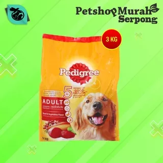 Pedigree Beef & Vegetables 3Kg Makanan Anjing Pedigree Adult 3 Kg