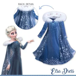 Baju Frozen Anak Kostum Frozen Anak Dress Anak Elsa Winter Blue Dress Princess Elsa Frozen