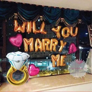 Paket Set Will You Marry Me Proposal Proposal Nembak Kawin Nikah Tunangan