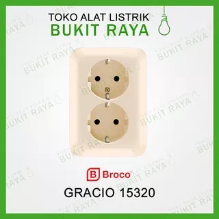 15320 Broco Gracio Stop Kontak Arde Double Socket Outlet Vertikal