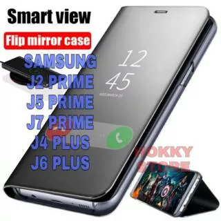 SAMSUNG J2 PRIME J5 PRIME J7 PRIME J4 2018 J6 2018 J4+ J6+ Flip Cover Mirror Standing case Smart