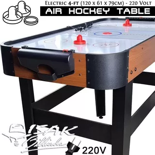Electric Air Hockey Table 4-ft - Mainan Hadiah Anak Meja Kecil Listrik 220V Arcade Timezone Brown