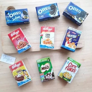 Magnet Kulkas Miniatur Makanan Sereal Oreo Snack Miniature Cereal Mini Lucu Tempelan Kulkas Murah