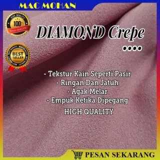 KAIN DIAMOND ITALIANO CREPE ORIGINAL PREMIUM QUALITY IMPORT TERMURAH PASHMINA HIJAB FASHION GROSIR