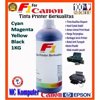 Tinta Printer F1 Ink for Canon Pixma IP 2770, IP 1980 CMYK 1 KG