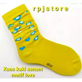 Kaos kaki senam motif love