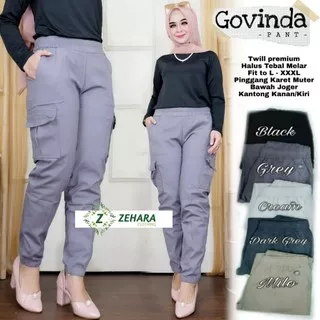 Govinda Pants Celana Baggy Import Wanita Bahan Katun Premium