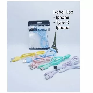 Kabel data Usb Micro I_phone Type C /Kabel Data Macaron Usb I_phone Type C Micro - Kabel Data Vimet