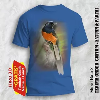 Kaos 3D Kategori gambar Binatang / Kaos Burung Murai Batu Super Medan ukuran dewasa kualitas 3D