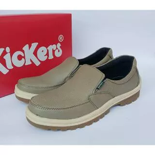 SEPATU CASUAL KICKERS KULIT ASLI GREY SR02H