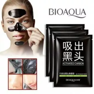 BIO.AQUA Masker Komedo / Masker Arang Activated Carbon Black Mask [SACHET]