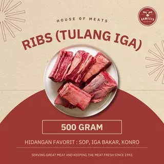Iga Sapi Segar Daging Lokal Fresh 500 Gram 1/2 kg
