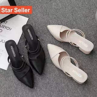 Sepatu Wanita High Heels Tinggi 5cm Sepatu High Heels Tali JS22 Sepatu Pesta Sepatu Haihil Terbaru