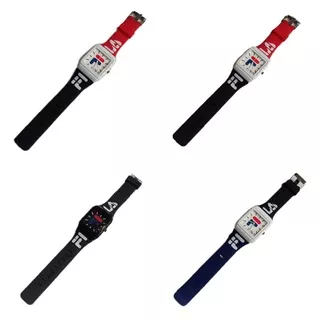 Cod Bayar Ditempat Jam Tangan Trendy Pria/Wanita FILA jarum bendera strap rubber