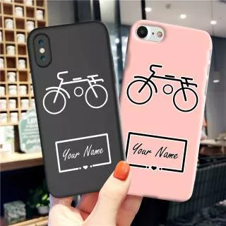 CASE SEPEDA BISA TULIS NAMA/ Oppo a3s/ Oppo a57/ Iphone 5/ Redmi note 4x/ Vivo y71