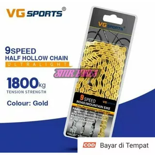Chain rantai hollow vg sports gold 9 speed