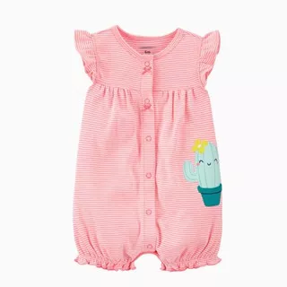 BABYWAYS | Jumper Romper Bayi 3-24 bulan - Happy Cactus [100% Katun]