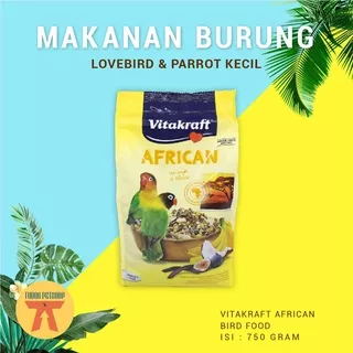 MAKANAN Burung VITAKRAFT AFRICAN 750 GRAM - LOVE BIRD & PARROT KECIL