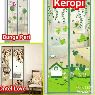 ?diskonlagi? Tirai Magnet Anti Nyamuk Motif  Ontel, Lovebird, Karakter, Bunga