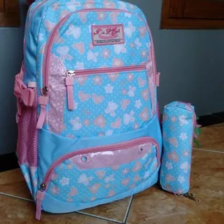 KODE PRODUK 405 Tas Ransel Sekolah Silver Girl Original Love Bunny FreeTpenp TERLARIS!!!