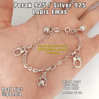 Gelang Tangan Anak Perak Silver Anak Kaki Bayi Baby Boy Perempuan Laki Laki Perak Bayi Asli 925