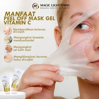 Masker Wajah Peel Off Mask Gel Vitamin C Magic Lightening