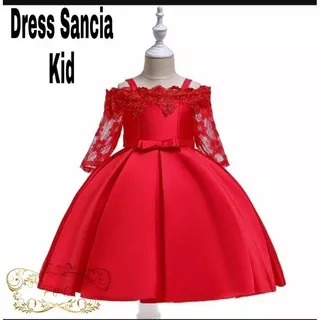 Gaun Dress Pesta Anak Perempuan - Dress Sanca Kids Umur Usia 3-4-5 tahun - Dress Pesta Anak Perempuan Fashion Korea - Party Dress Kids  - Gaun Pesta Ulang Tahun