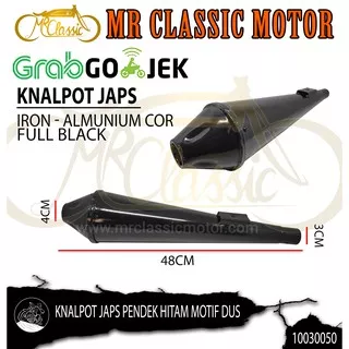 Silencer Knalpot Japstyle Pendek Hitam Motif Variasi Custom