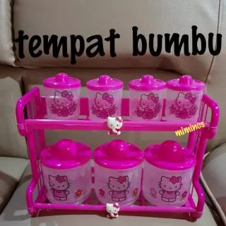 Tempat bumbu kitty , tempat bumbu susun , tempat bumbu dapur , tempat bumbu , hello kitty