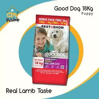 Best In Show Good Dog Show Puppy Formula Real Lamb Taste - Makanan Anjing 18 KG