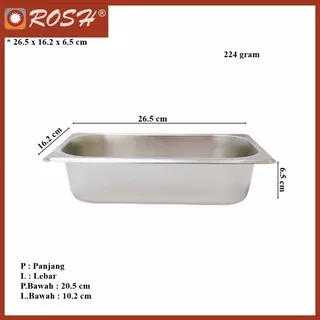 Wadah/Tempat Makan Sts Food Pan ROSH - Gastronom 26,5 x 16,2 x 6,5