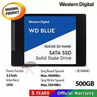 [WESTERN DIGITAL] - SSD WD Blue 500GB 2.5 Inch - Jaminan ORI & Resmi