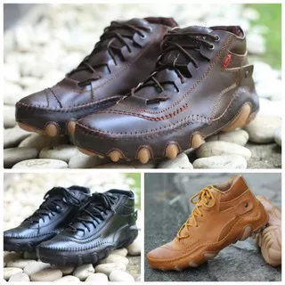 (COD) Sepatu Boot Pria Kulit Asli BLACKMASTER STAM ORIGINAL Handmade Bandung a