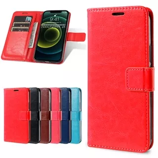 Flip Case Dompet Kulit Cover Iphone 4 4s 5 5s 5c 6 6s Plus 7 8 Plus Se 2020 X Xs Xr Xs Max 11 11pro 12pro Max