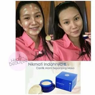 Bedak wajah 3in1, Bedal, Pelembap & anti uv - Pearl Nourish Cream Kristin Ko-Kool KK Indonesia