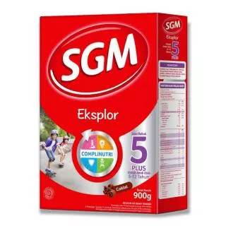 SGM EKSPLOR 5+ Coklat 900gr/Susu Formula Sgm Eksplor 5 plus Complinutri Coklat 900gr