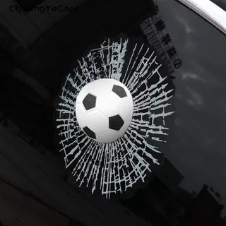 ?ChitengYeCool? Car Baseball Football Tennis Stereo Broken Glass 3D Car Stickers Self Adhesive Hot