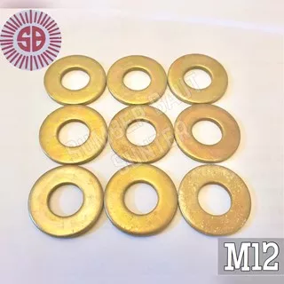 M12 Ring Plat Galvanis Kuning WP Washer Plate 12mm